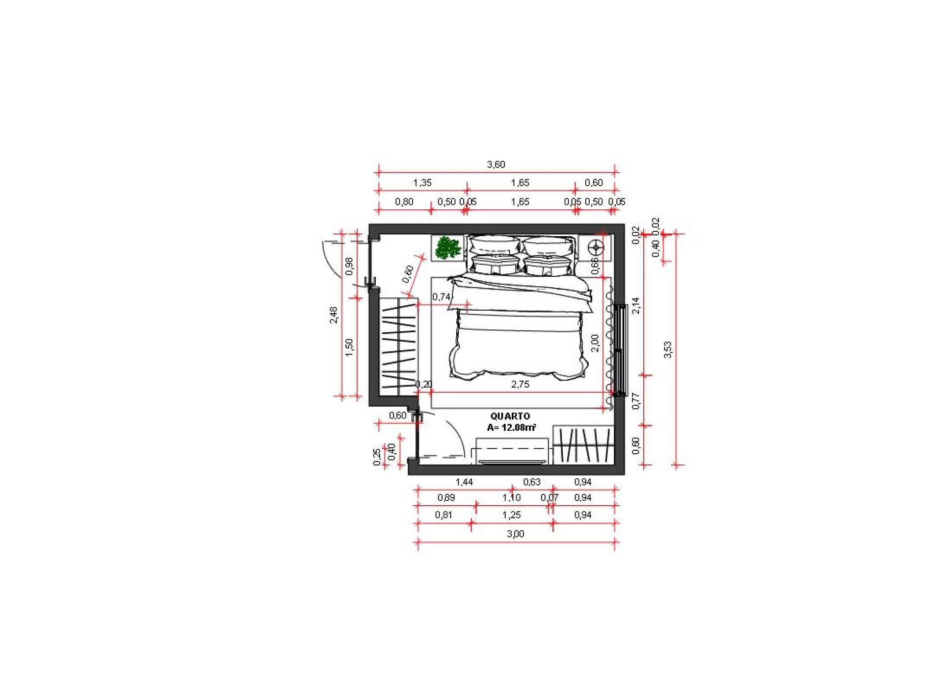 LAYOUT QUARTO 01 COTAS